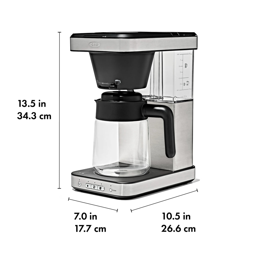 OXO Brew 8-Cup Coffee Maker with Glass Carafe and Single-Serve Option