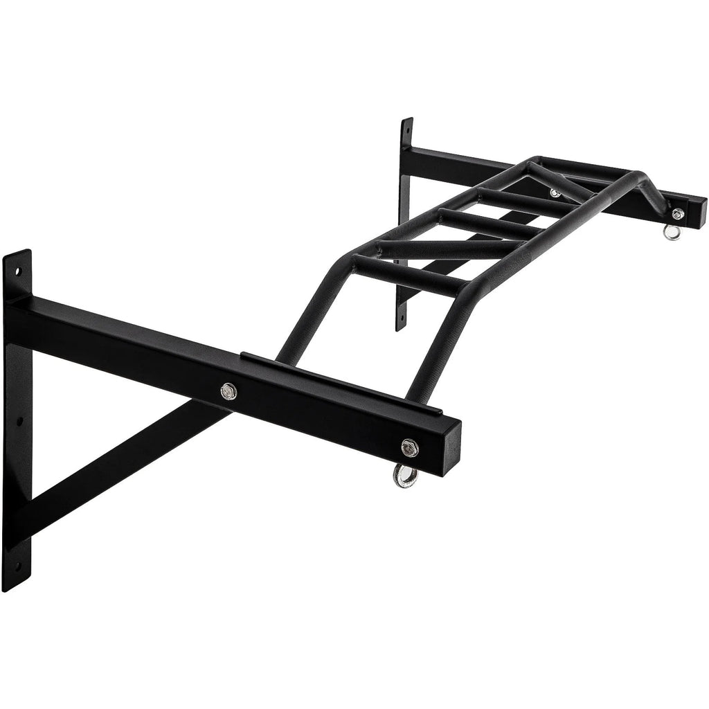 Docooler 47" Pull Up Bar Wall Mounted Multi-Grip w/Hangers for Punching Strength Training