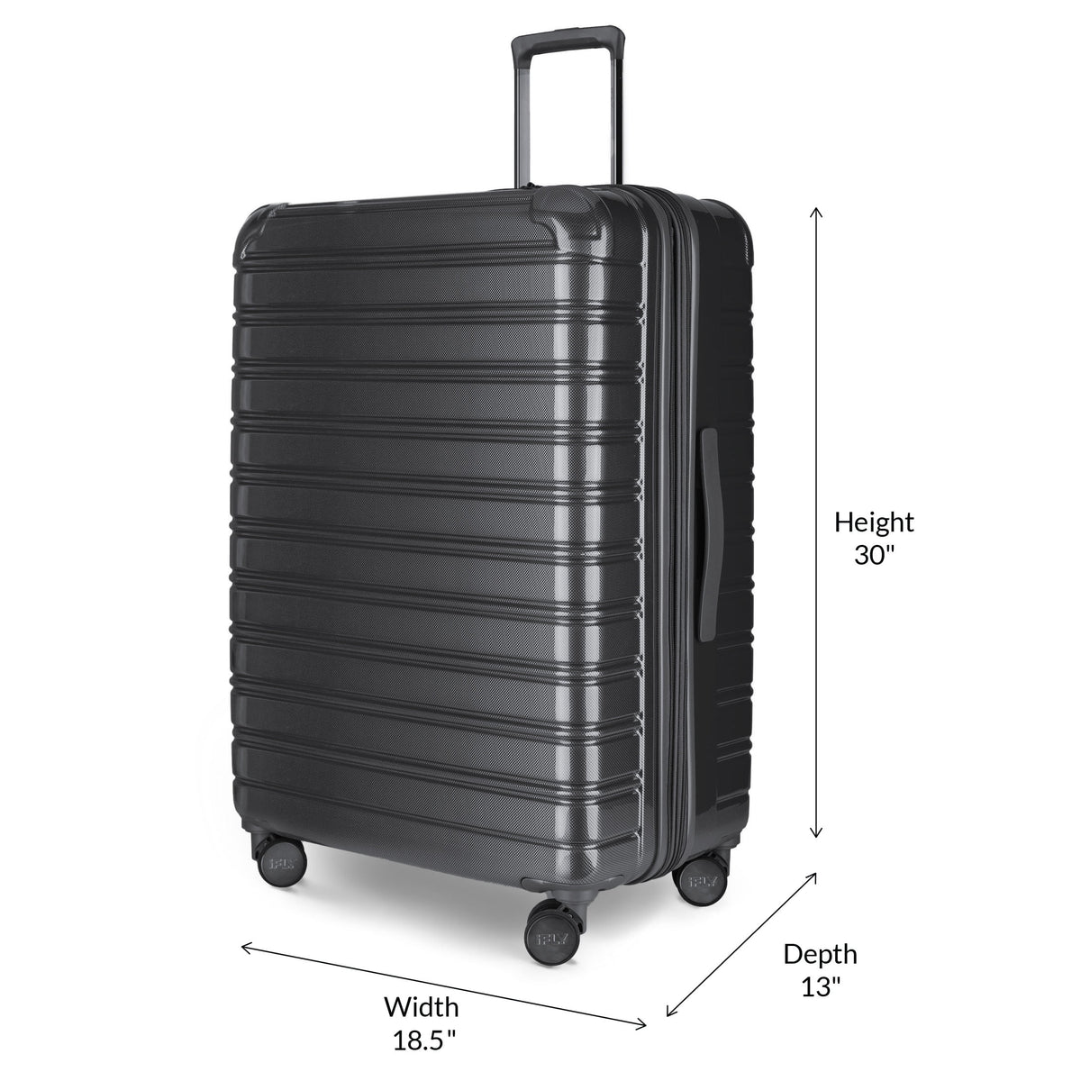 iFLY Hardside Fibertech 3.0 2 Piece Set, 20" Carry-on and 28" Checked Luggage, Gadget Gray