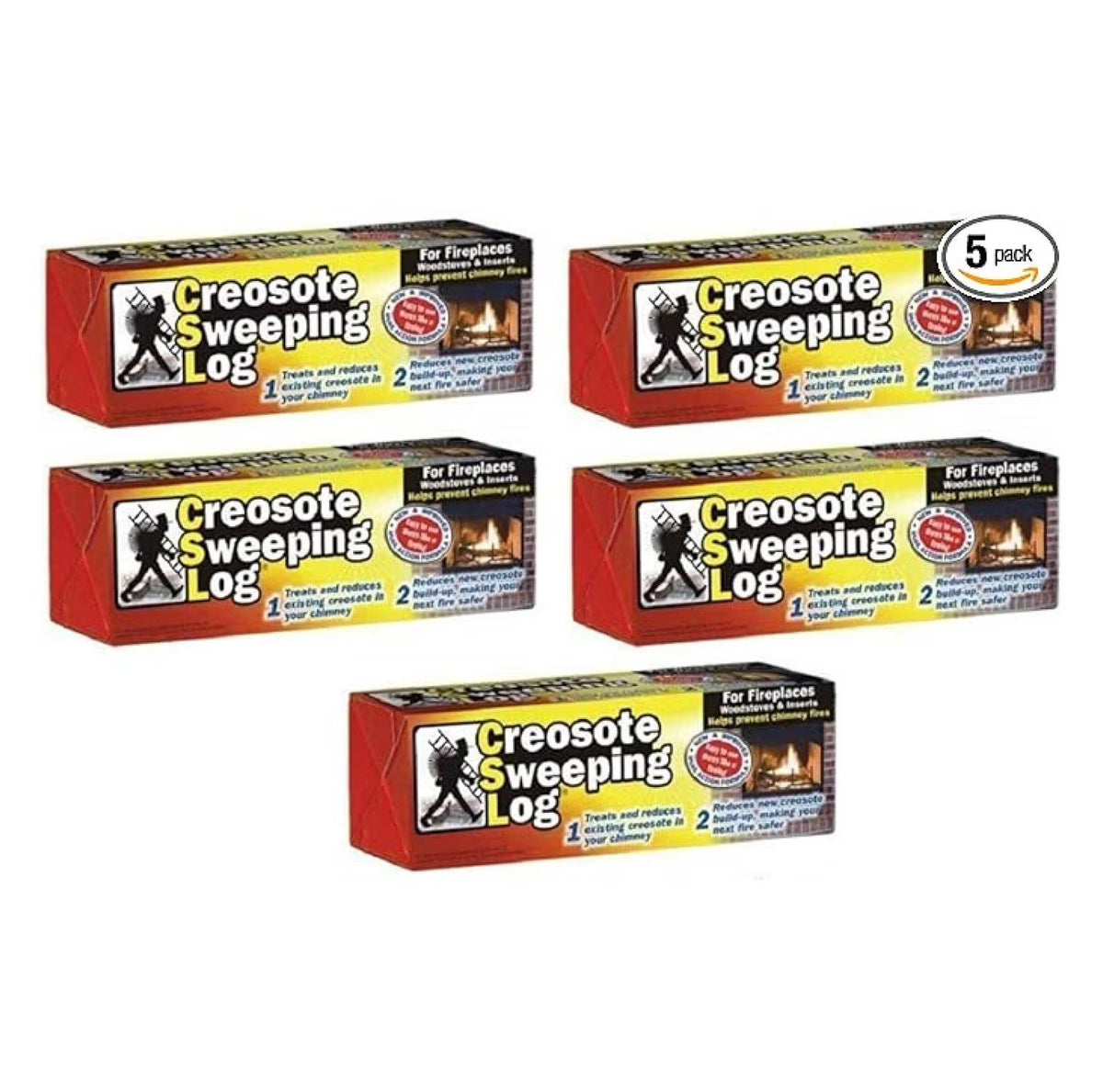 CSL Creosote Sweeping Log Chimney Cleaner - Quantity 5