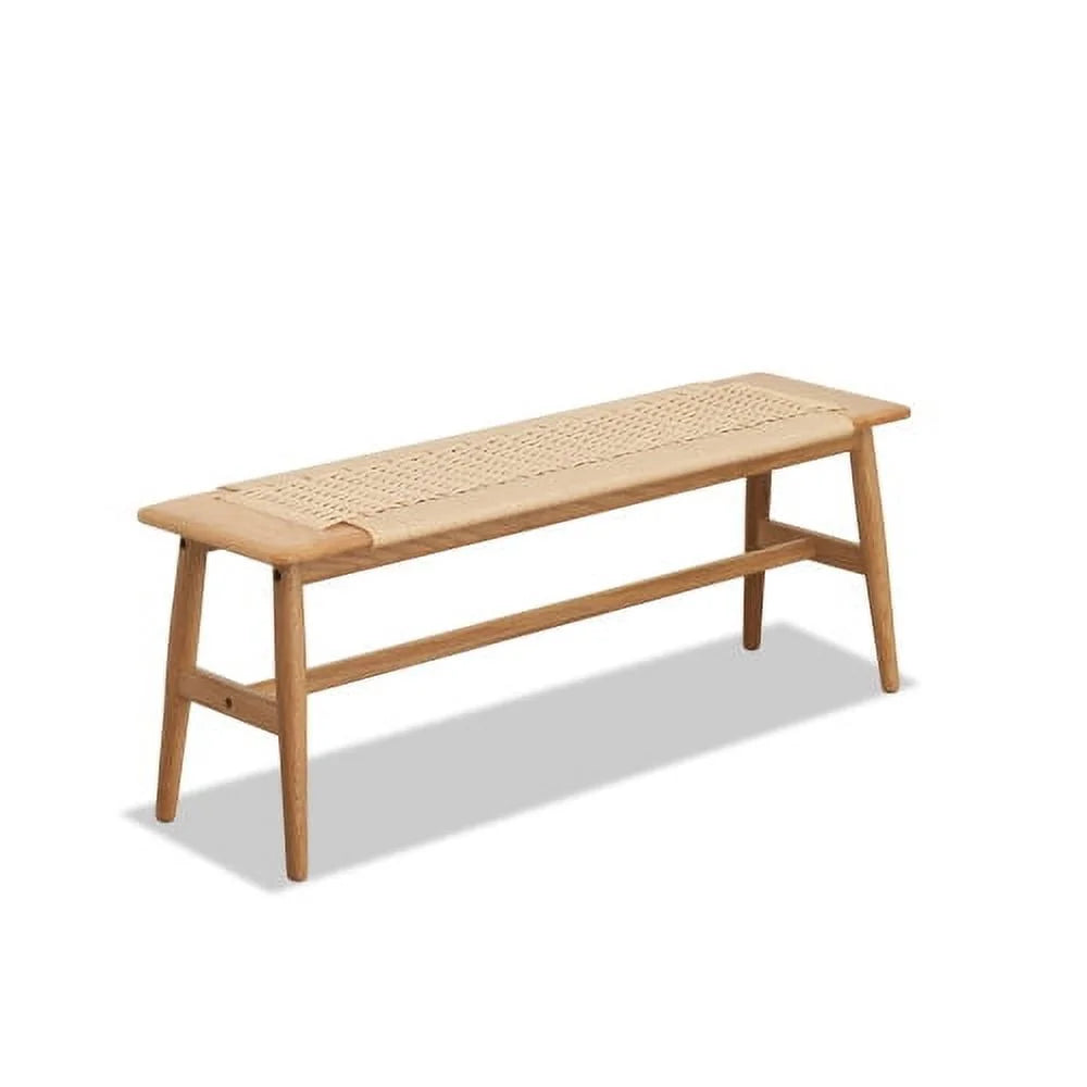 Dining Benches, Natural Oak Wood Bench, Entryway Bench Bed Bench for Kitchen, Dining Room, Living Room, Walnut