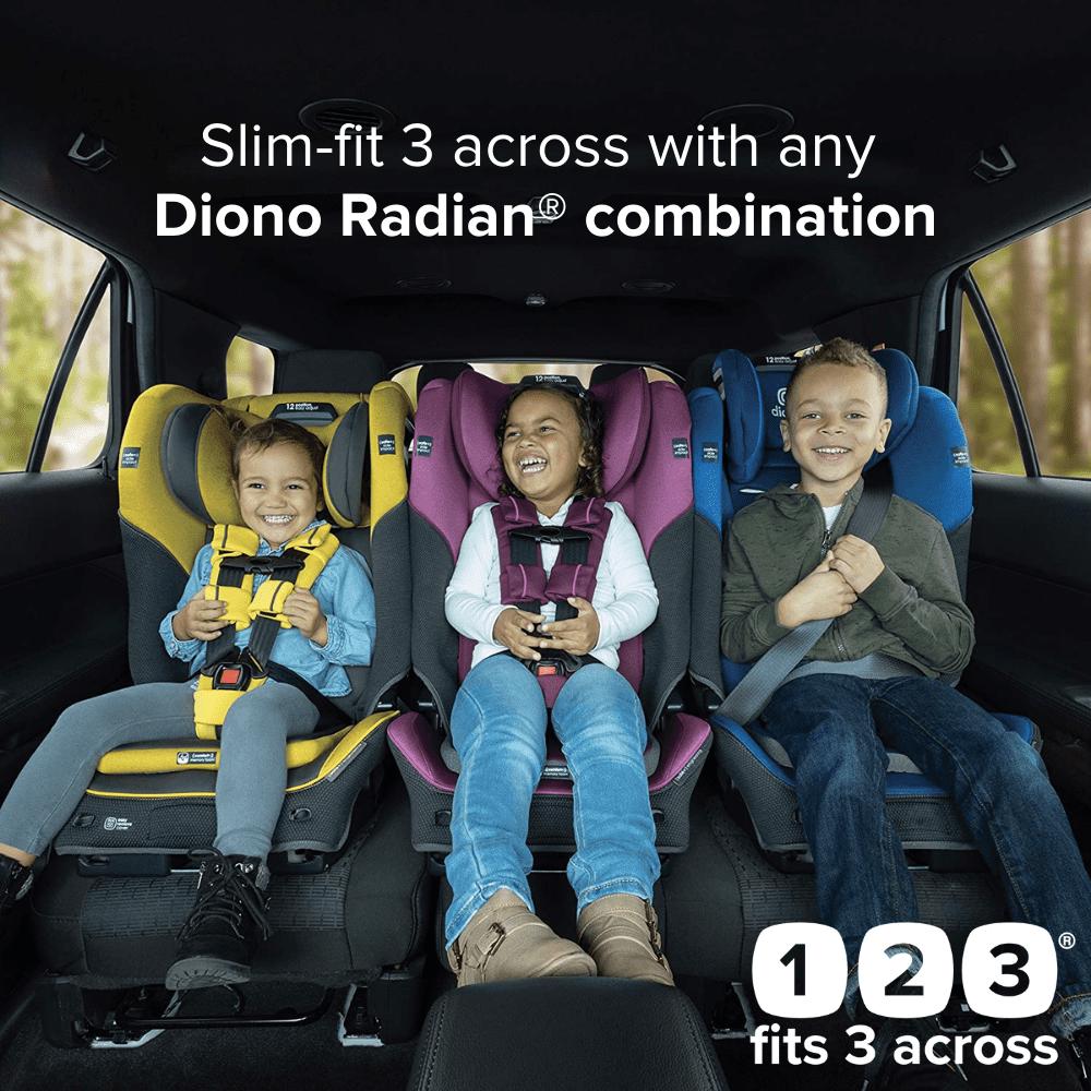 Diono Radian 3QX SafePlus All-in-One Convertible Car Seat. Slim Fit 3 Across. Red