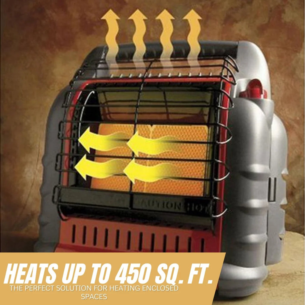 Mr. Heater Portable Big Buddy Propane Heater with 10-Feet Propane Hose Bundle