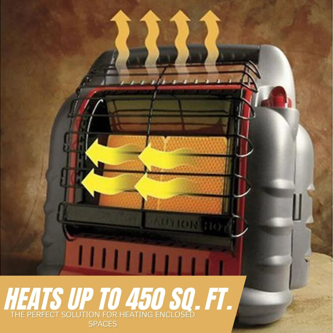Mr. Heater Portable Big Buddy Propane Heater with 10-Feet Propane Hose Bundle