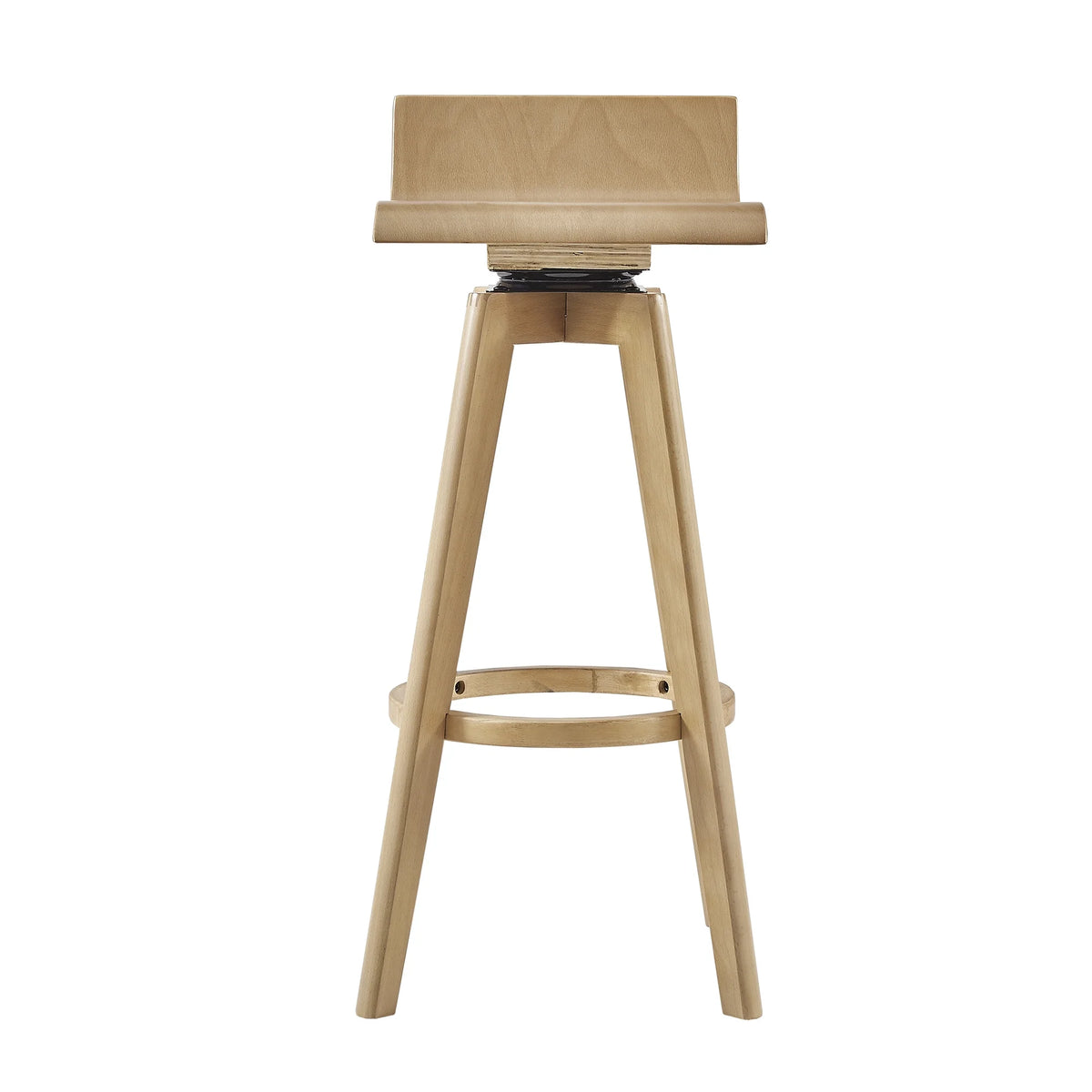 Weston Home Aleksi Modern Wood 29-inch Swivel Bar Stool, Set of 2, Natural