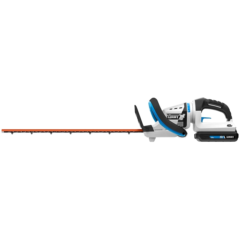 HART 40-Volt 24-inch Cordless Hedge Trimmer Kit, (1) 2.5Ah Lithium-Ion Battery