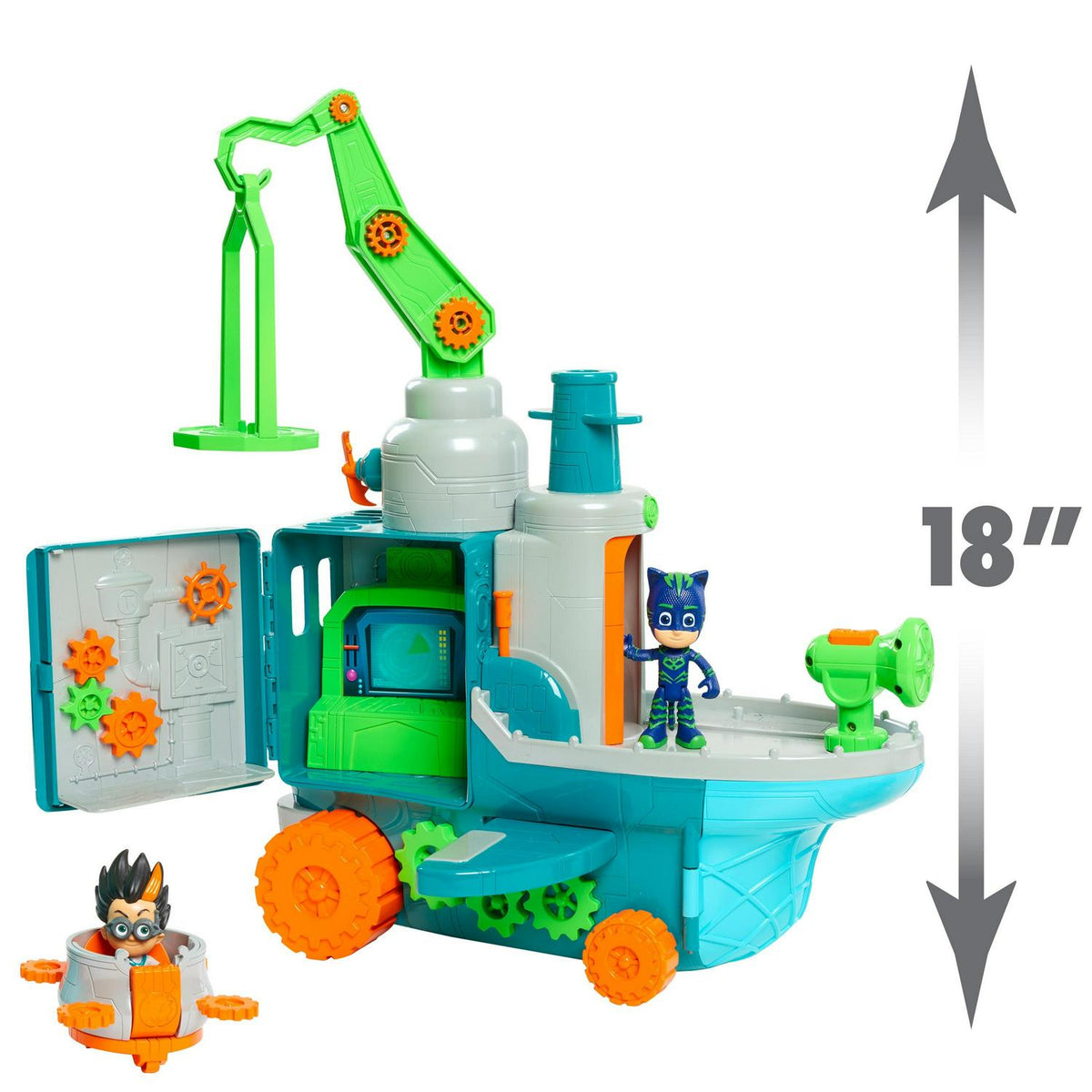 PJ Masks Romeo-s Flying Factory Playset with Lights. Sounds. and Secret Compartment. Kids Toys for Ages 3 Up. Gifts and Presents