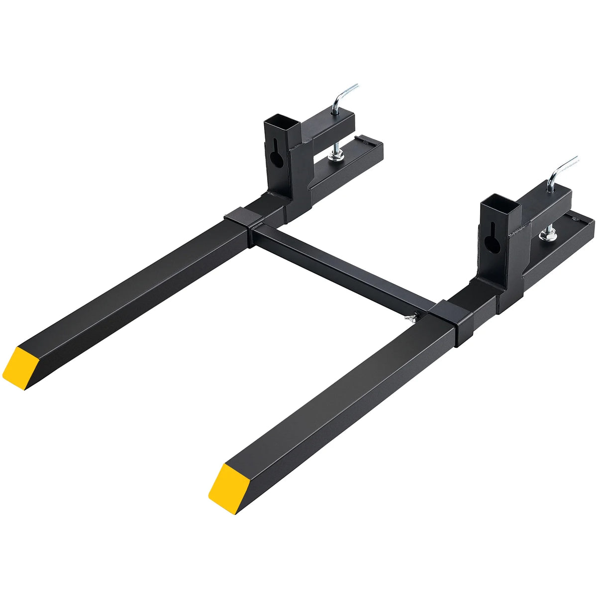 BENTISM Pallet Forks, 4000 lbs Clamp on Tractor Bucket Forks, 60" Total Length Heavy Duty Pallet Forks with Adjustable Stabilizer Bar
