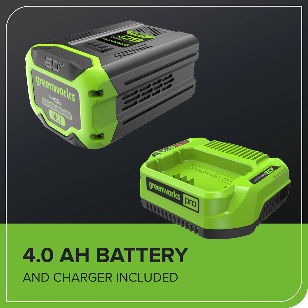 Greenworks 60V 17" Cordless Battery Push Lawn Mower w/ 4.0Ah Battery & Charger
