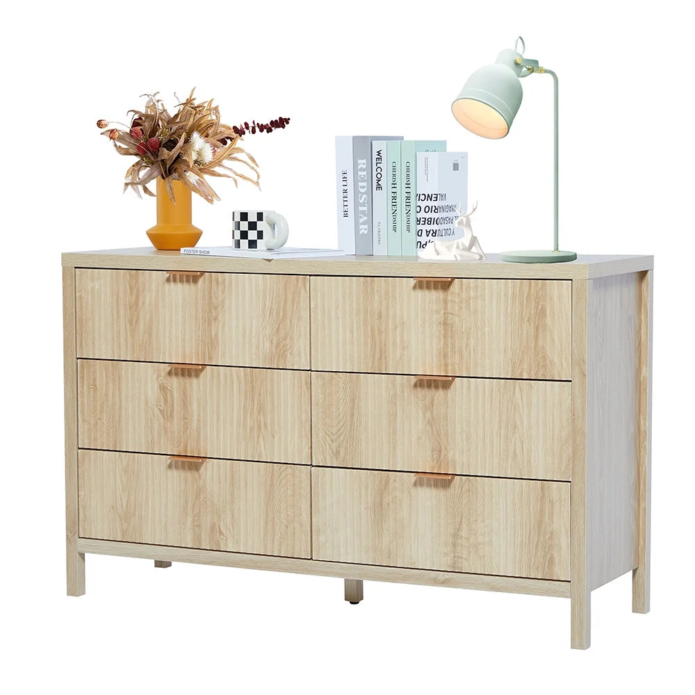 YOCWO Fluted Nightstand for Bedroom Set of 2 , Wood Bedside Table Set of 2 with Drawers, Black