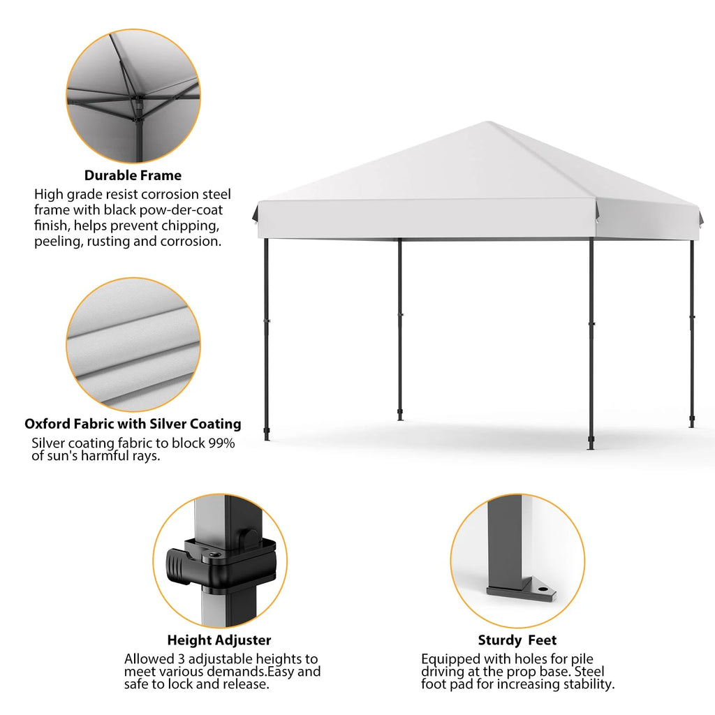 10x10FT/10x20FT Canopy Tent Pop Up Canopy, Commercial Instant Setup Canopy with 210D Fabric, Heavy Duty Commercial Instant Craft Fair Tent for Farmer Market, Vendor, Party, Event