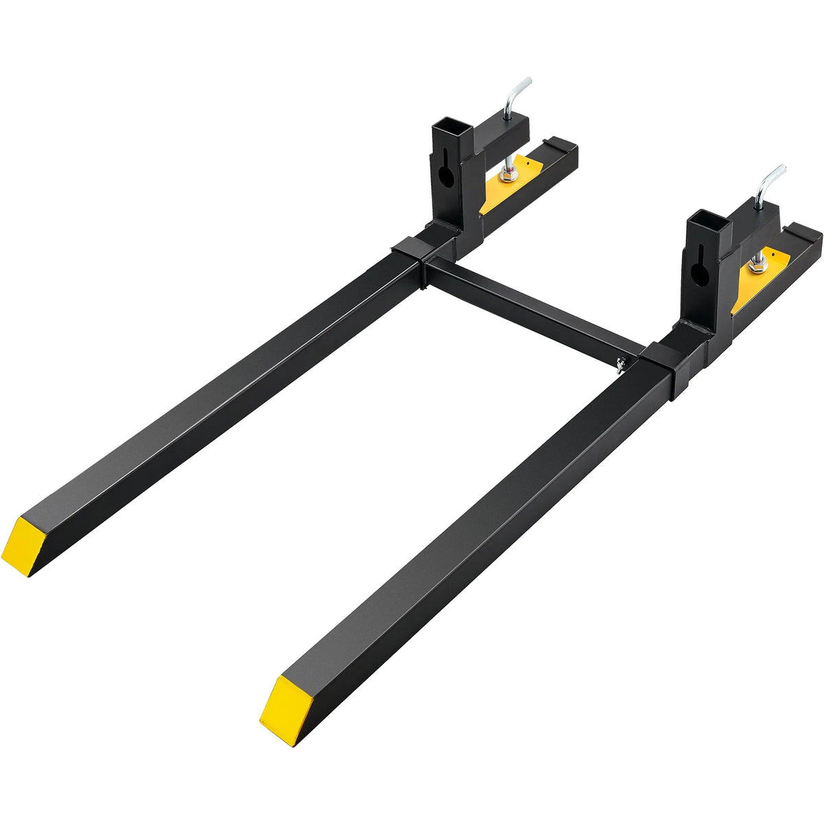 BENTISM Pallet Forks, 4000 lbs Clamp on Tractor Bucket Forks, 60" Total Length Heavy Duty Pallet Forks with Adjustable Stabilizer Bar