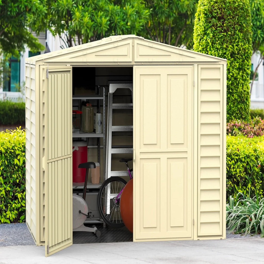 Duramax 8ft x 5.5ft Duramate Vinyl Shed with Foundation