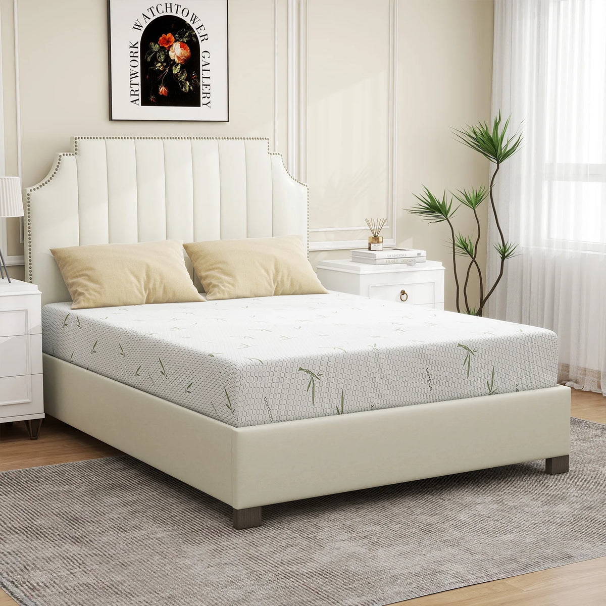 6'' Twin Size Memory Foam Mattress with Cover Breathable Bed Mattress in a Box, CertiPUR-US, Made in USA