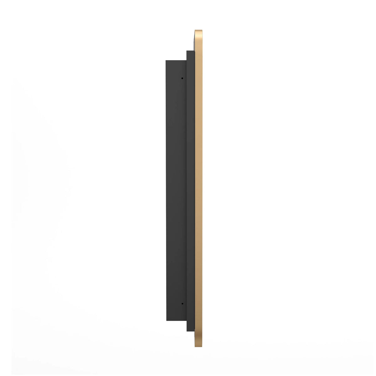 Merrick Lane 24" x 30" Reversible Bathroom Wall Medicine Cabinet with Rounded Rectangular Beveled Mirror and Black Metal Frame and Shelves