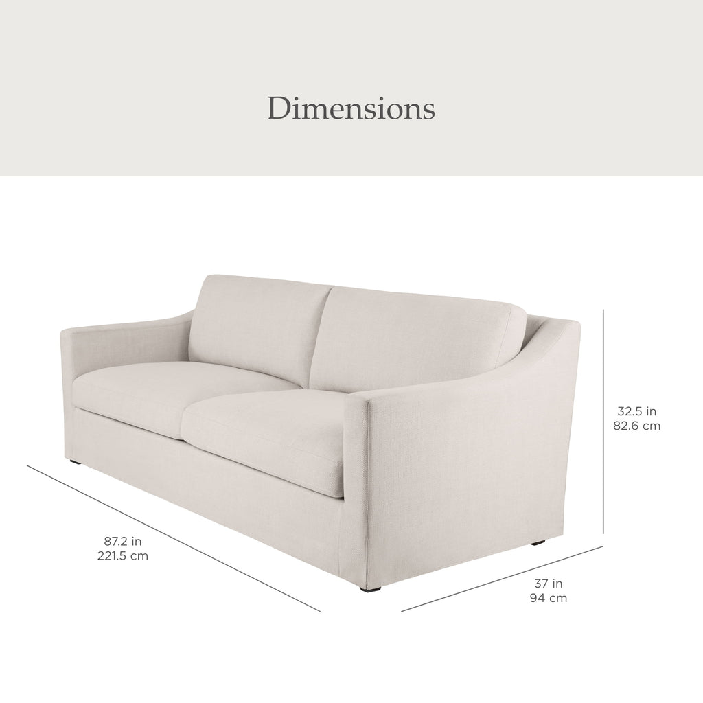 My Texas House Briar 2 Accent Chairs & 1 Sofa, Bundle Cream Linen