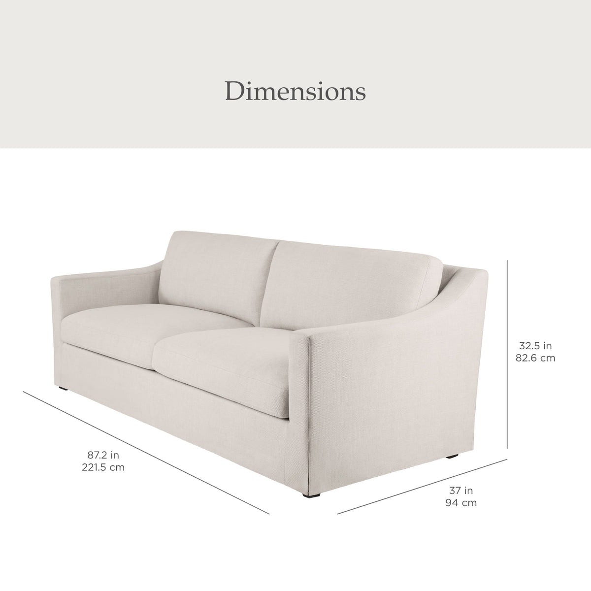 My Texas House Briar 2 Accent Chairs & 1 Sofa, Bundle Cream Linen