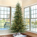 OasisCraft 6.5ft Pre-lit Snow Flocked Artificial Christmas Tree PVC Branches, 400 Clear Lights, Metal Stand | Realistic Full Shape for Home, Office, Holiday Decoration