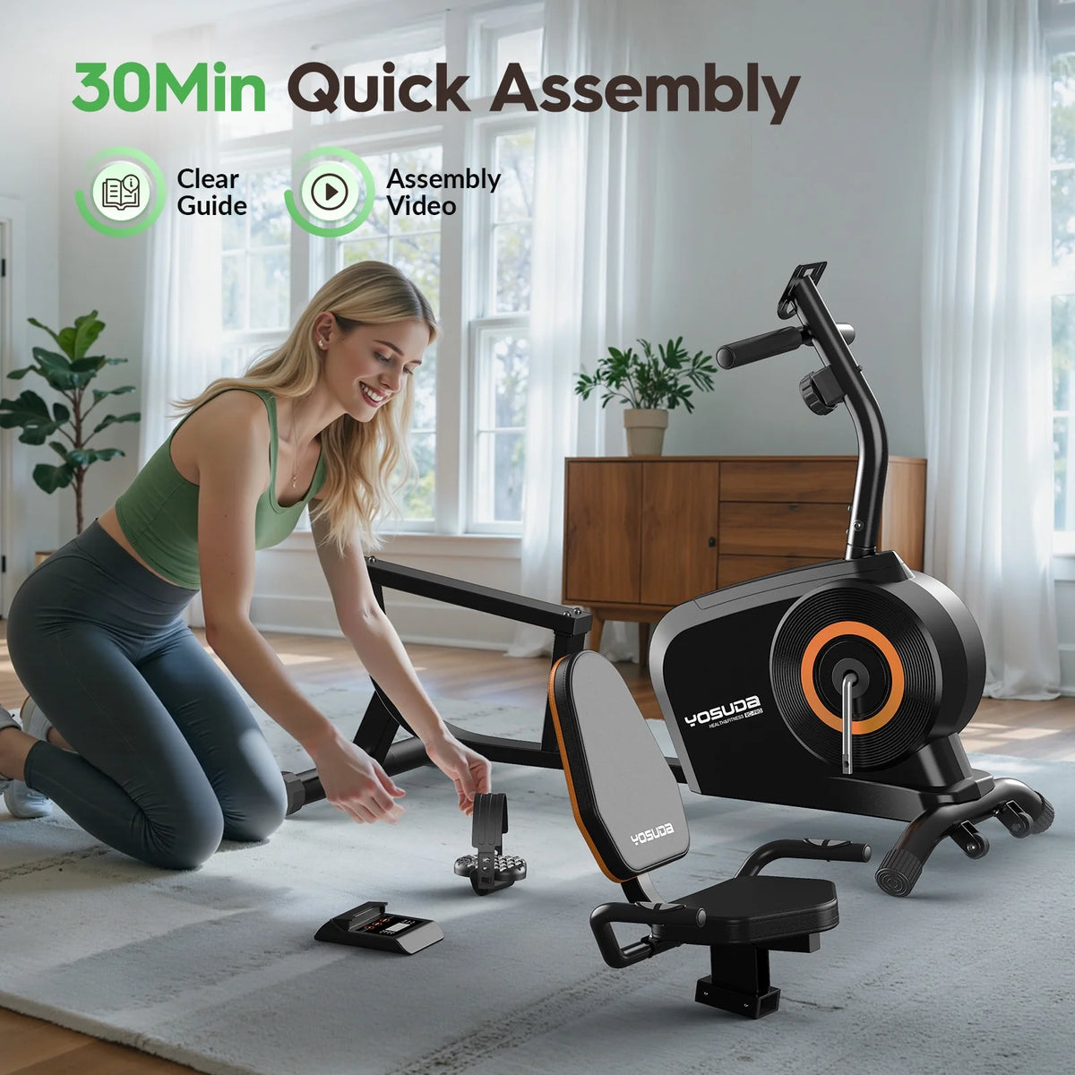 Yosuda Recumbent Exercise Bike for Senior for Home with 350lbs Capacity