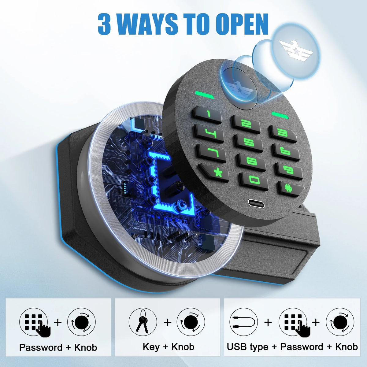 karbeen 7.0 Cu ft Large Safe Box Fireproof Waterproof, Digital KeypadHome Safe with Deposit Slot & Dual Alarm System, Money Safe With Mute Function and LED Light, Security Box for Money Valuables