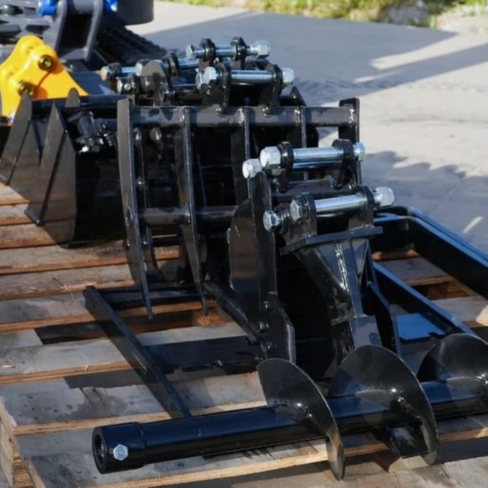 11-in-1 Mini Excavator Attachment Kit with Quick Coupler & Heavy-Duty Tools