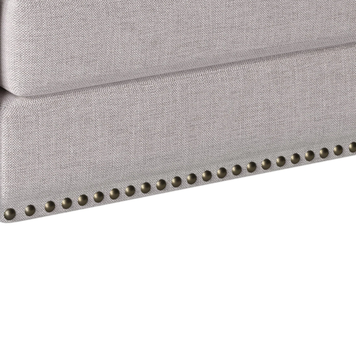 SYNGAR Accent Chair for Living Room, Bedroom Comfy Reading Armchair, Mid Century Modern Arm Chair Soft Linen Upholstered Cozy Side Single Sofa Chair Nailhead Trim Decor Relaxing Seating, Beige