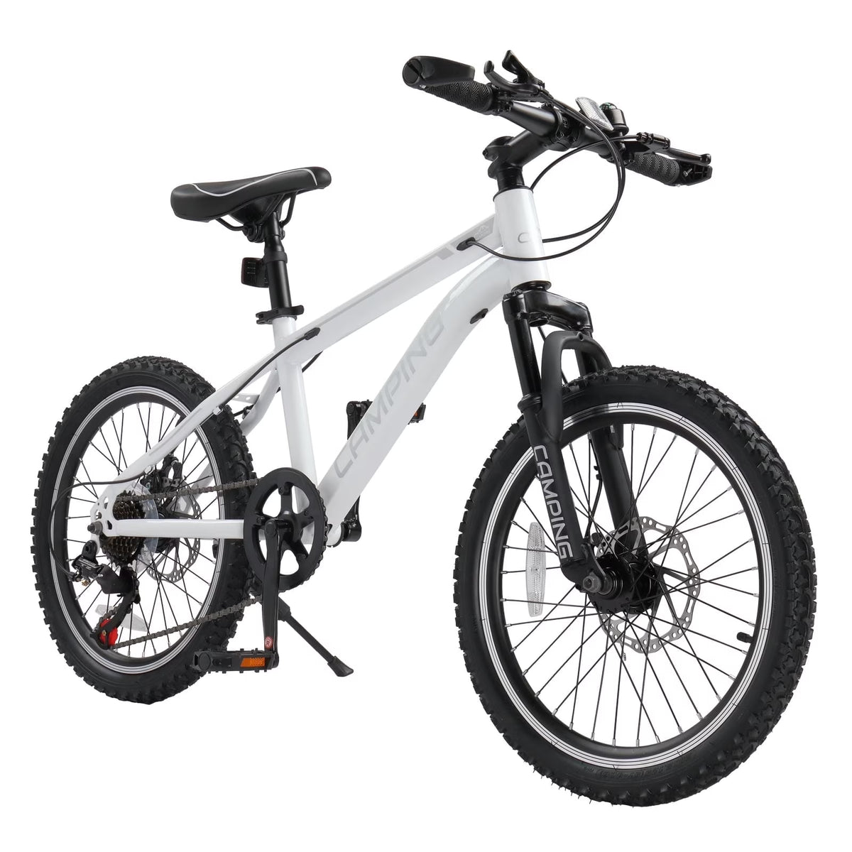 Ktaxon 20" Mountain Bike, 7 Speed Bike with Disc Brakes, Black