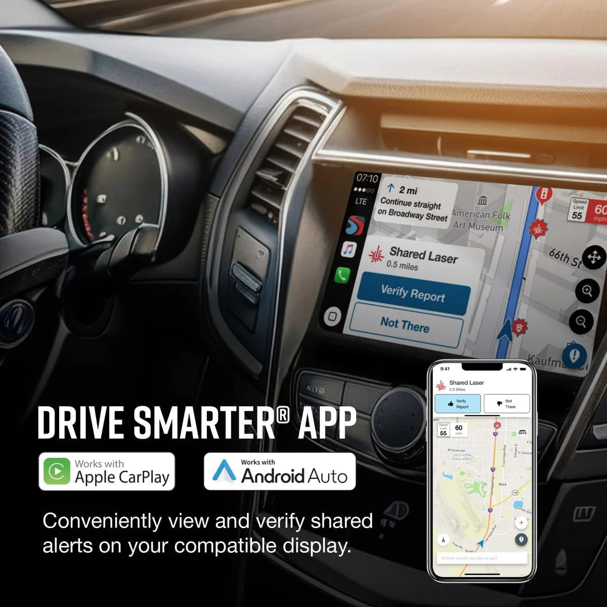 Escort MAX 360 MKII Bluetooth Radar Detector (Blue Edition), 360�� Awareness, Exceptional Range, Apple CarPlay & Android Auto