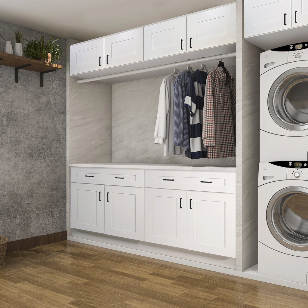 Design House 561407 Brookings Unassembled Shaker Base Kitchen Cabinet 36x34.5x24, White