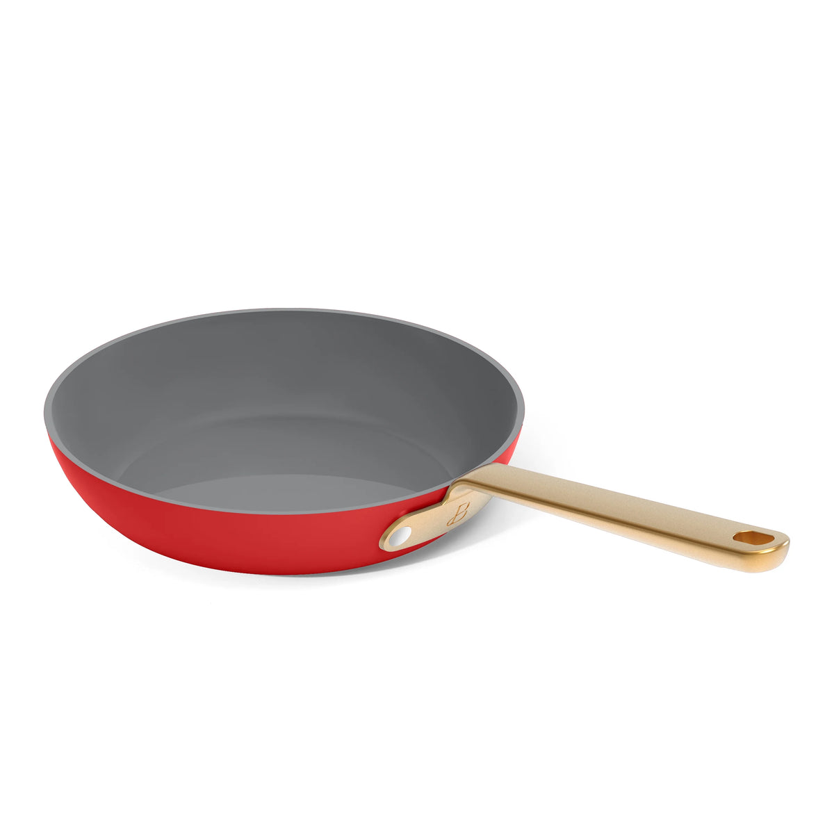 Beautiful 12pc Ceramic Non-Stick Cookware Set with Strainer Lids, White Icing by Drew Barrymore
