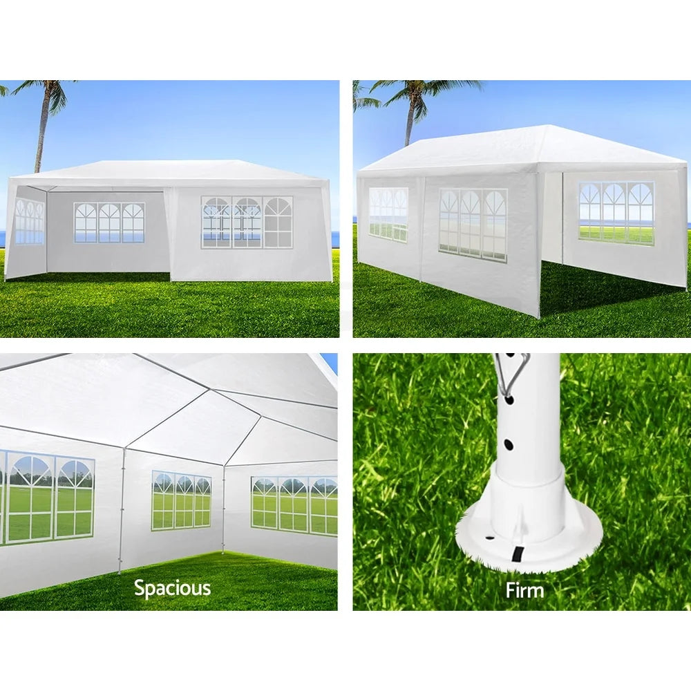10'x20' Canopy Tent Wedding Party Outdoor Gazebo with 6 Removable Sidewalls for Weddings and Events