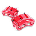 Power Stop Front Pair of Red Powder Coated Calipers S4780