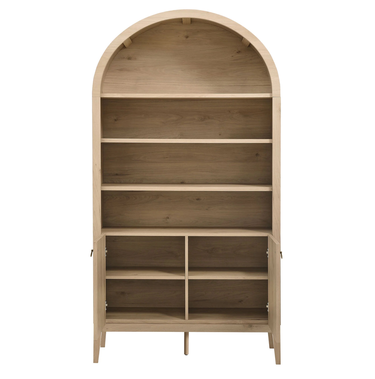 Modway Nolan 74" Tall Arched Storage Display Cabinet Bookshelf in Black