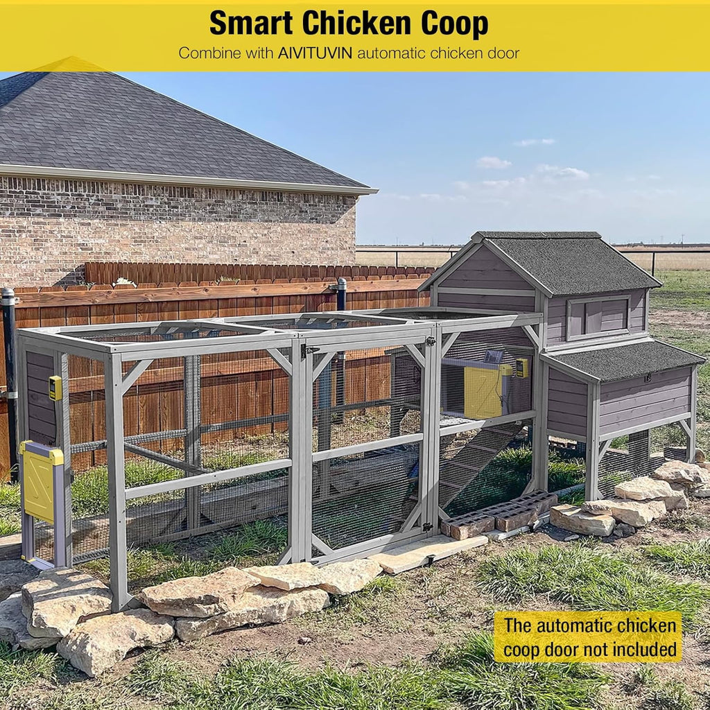 Aivituvin Chicken Coop Extra Large Chicken House Outdoor Poultry Cage for 8-10 Chickens