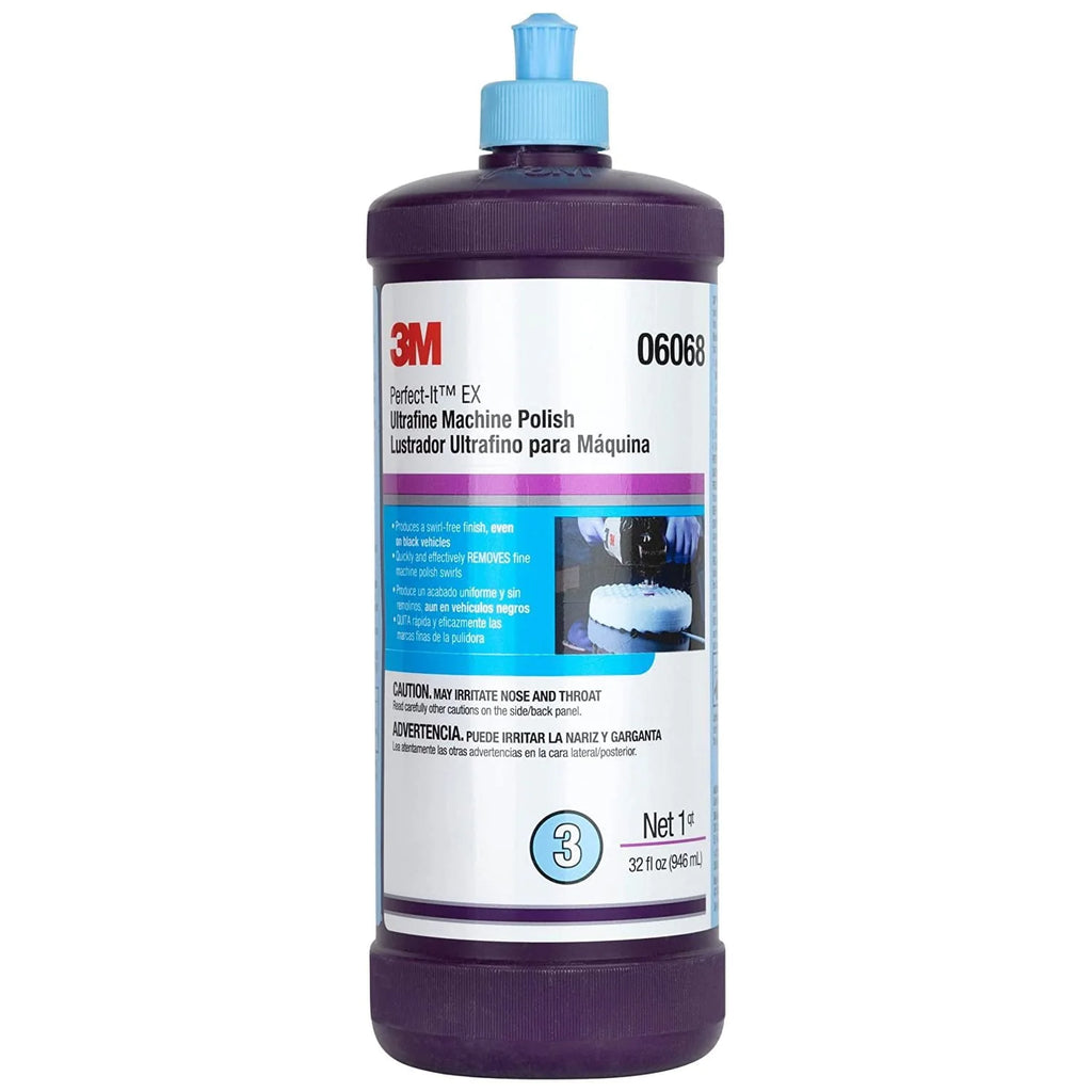 3M Perfect It Buffing And Polishing Kit 36060 06094 06068 3M Rubbing Compound, Machine Polish, Ultrafine Polish Buffing Compound, Car Polishing Kit Bundled With Kangaroobands Microfiber Cloth