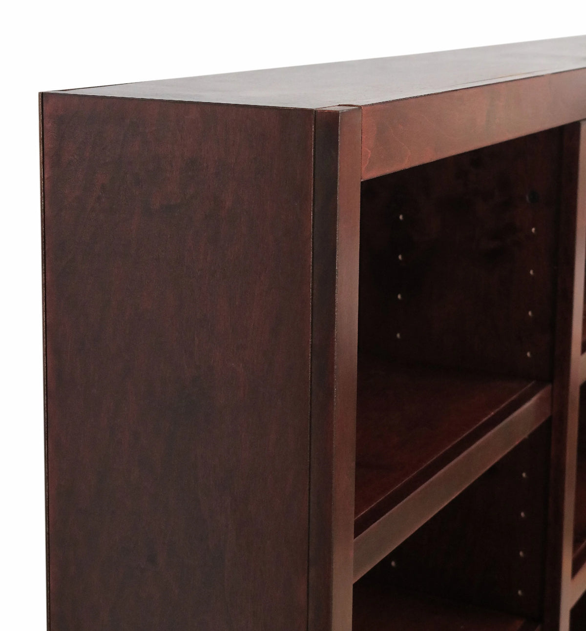 Concepts in Wood 18 Shelf Triple Wide Wood Bookcase, 84 inch Tall - Cherry Finish