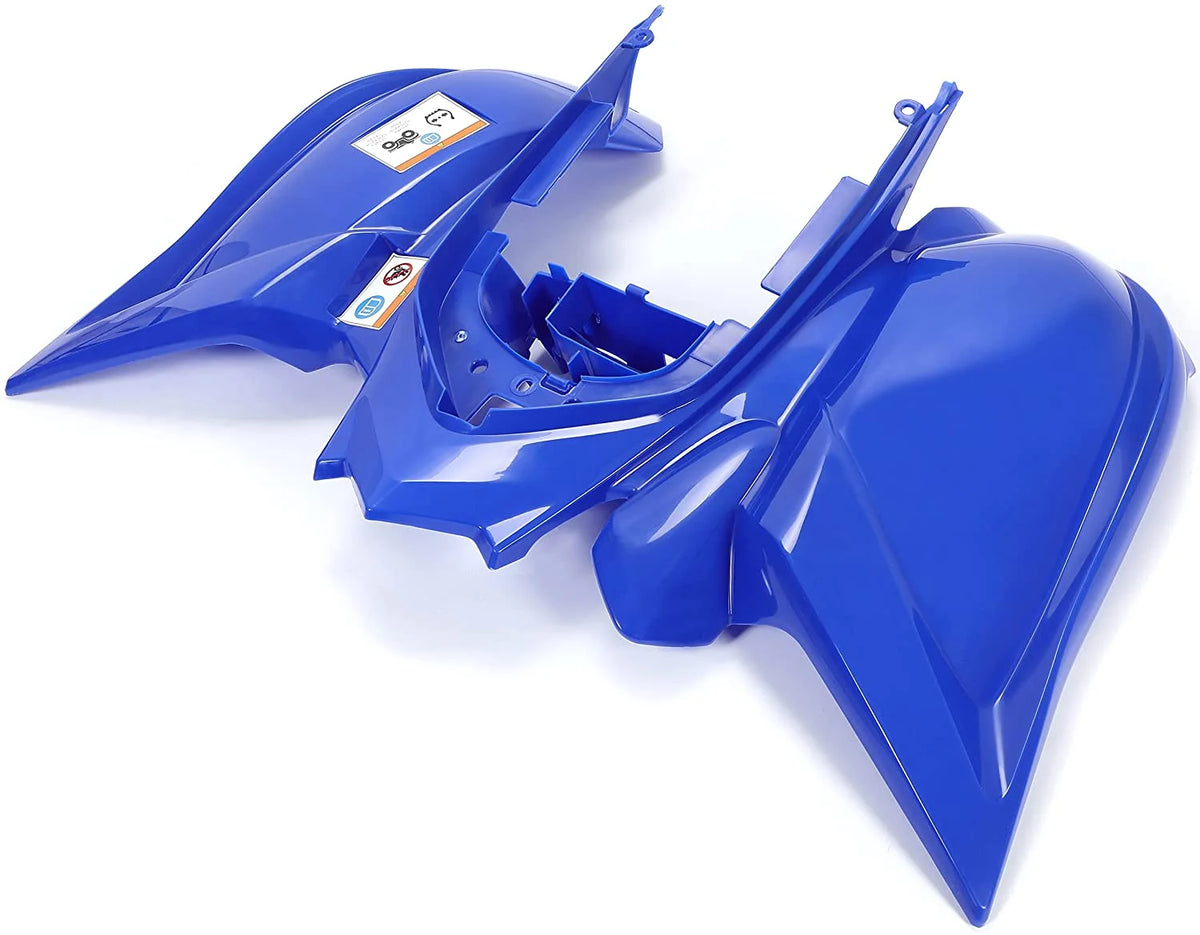 Kojem Plastic Bodywork Kit Compatible with 2006-2020 YAMAHA Raptor 700 Blue+White+Black Front and Rear Fender Flares + Tank Cover + Grille/ Fender + Gas Cap + Mesh