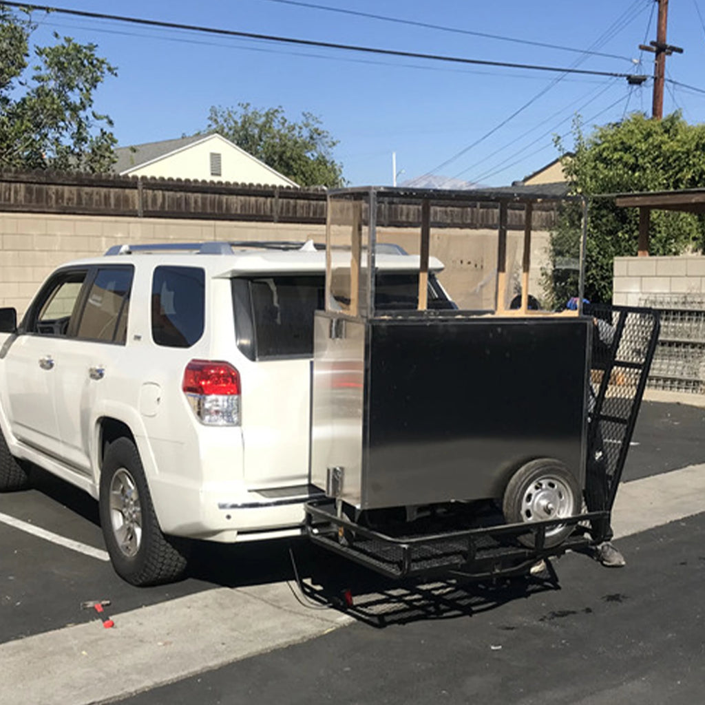 44'' Commercial Street Vendor Carro De Fruta Fruit Cart Concession Stand Street Fruit Cart