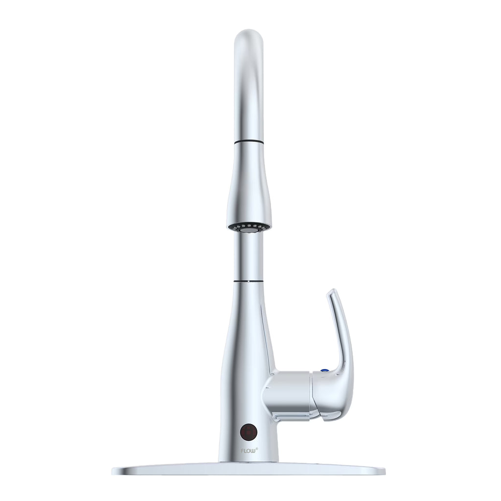 Bio Bidet FLOW Motion Touchless Kitchen Faucet in Brushed Nickel Finish