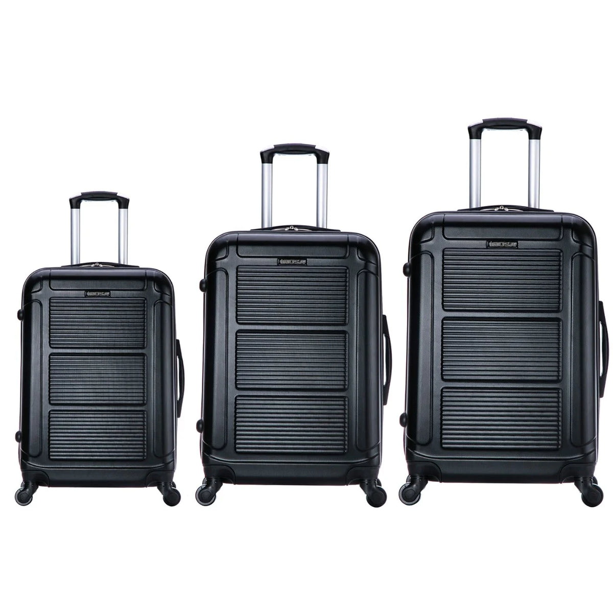 InUSA Pilot 3-Piece Hardside Luggage Sets with Spinner Wheels, Handle, Trolley, (20"/24"/28"), Blue