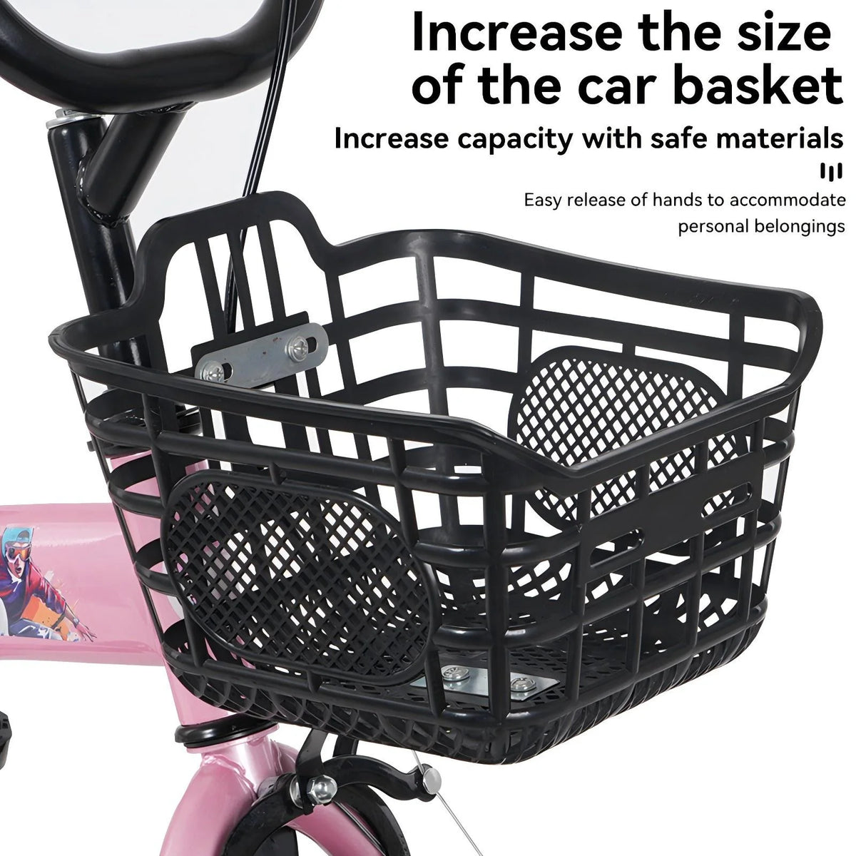 iRerts Kids Bike with Training Wheels, 16 Inch Kids Bicycle for Boys Girls Ages 4-8 Years Old, Girls Bicycles for Kids with Adjustable Seat, Fender and Varrier, Pink