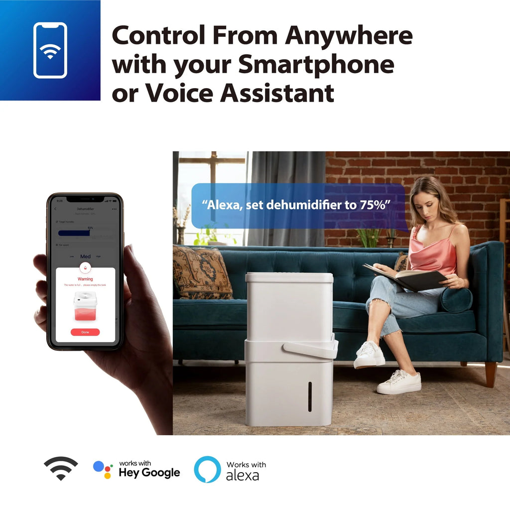 Midea Cube 20-Pint Smart WiFi Dehumidifier, Coverage up to 2,000 sq. ft.