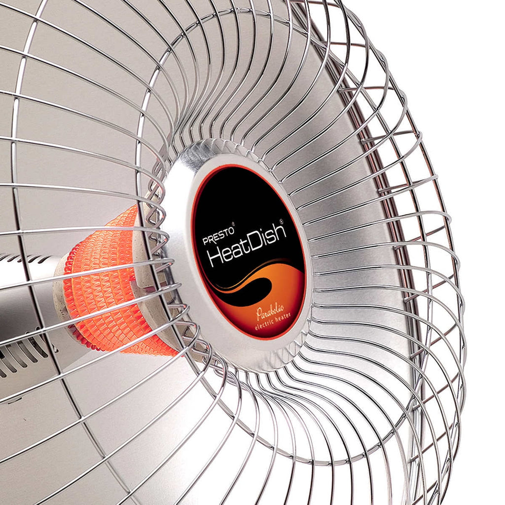 Presto Heat Dish Plus Parabolic Electric Heater, Black