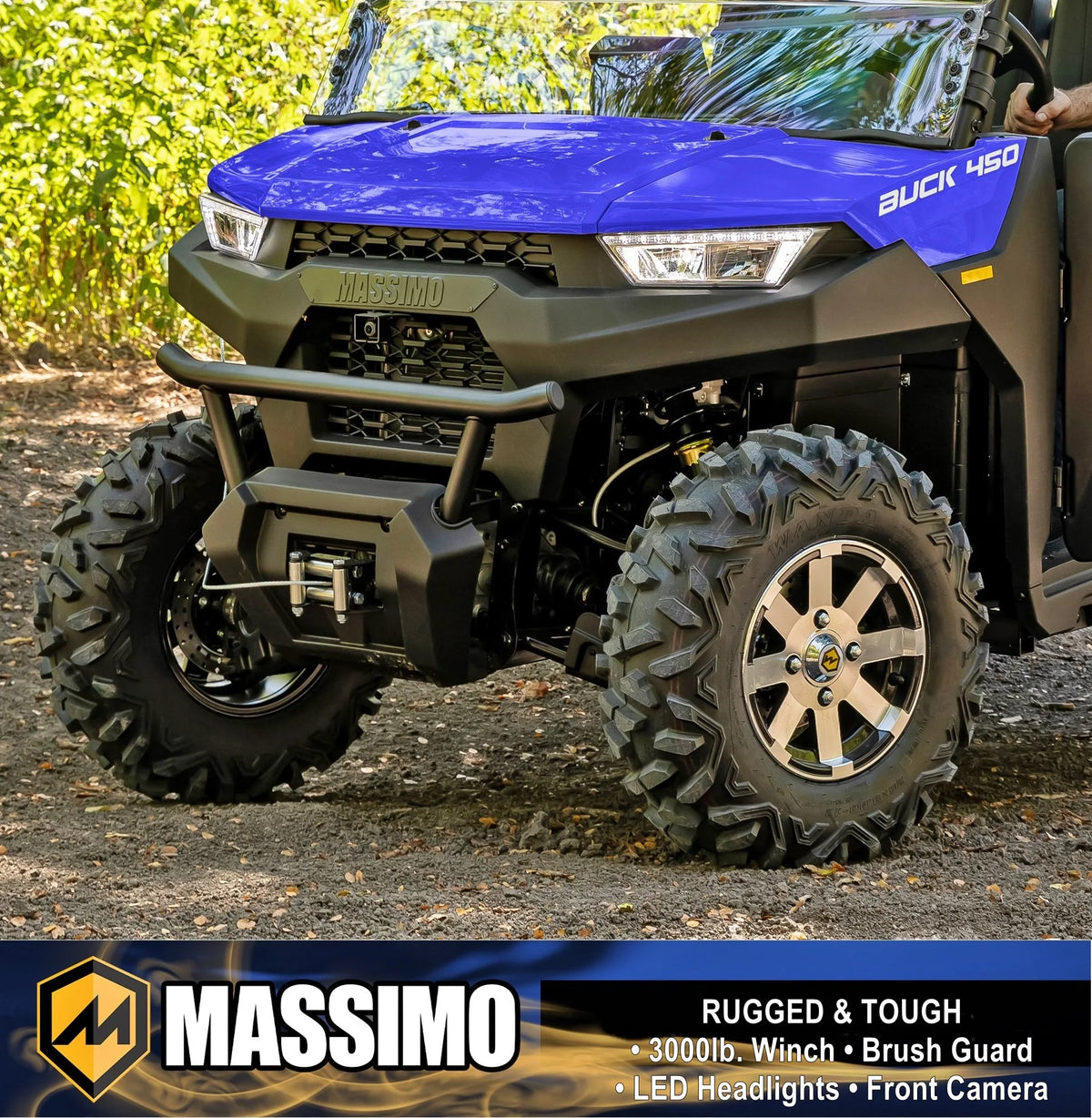 Massimo Buck 450 Side by Side UTV, EFI, 4 Stroke, 325cc, 25.5 HP, 4X4, 3000lb Winch - Red