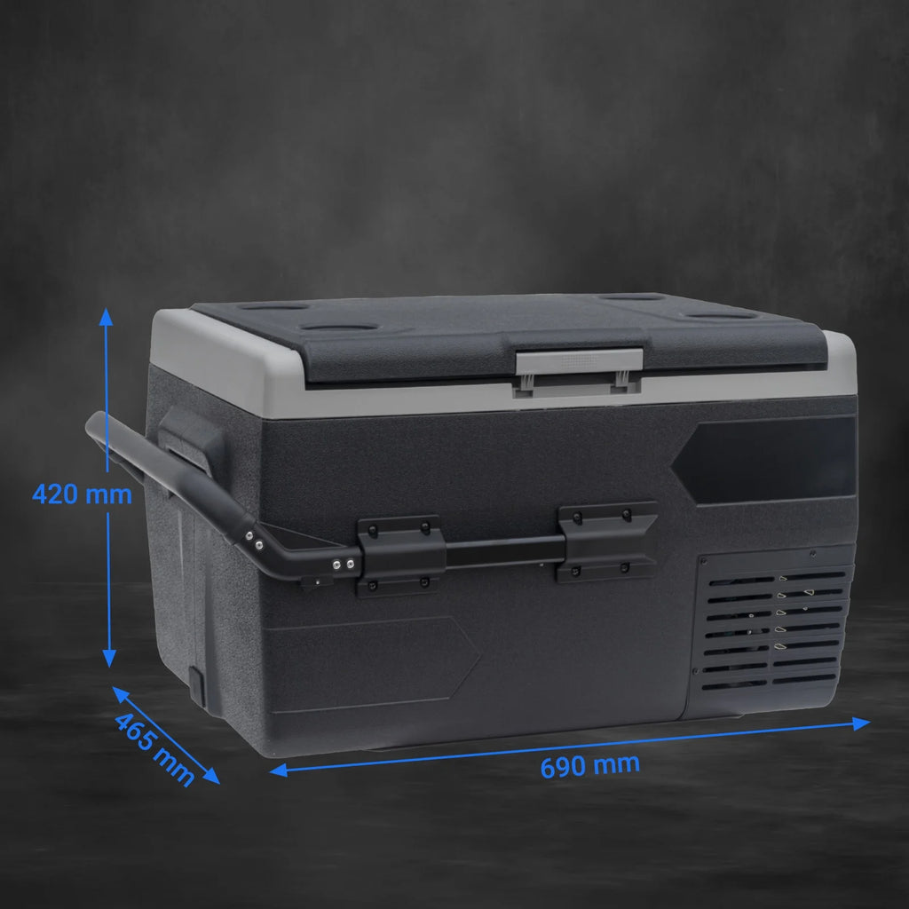 Smad 50L Camping Mini Fridge Freezer 12V/24V Car Fridge, Quiet Electric Compressor Cool Box