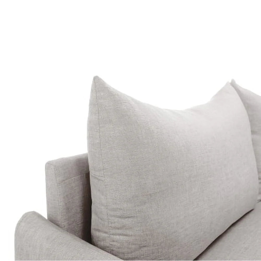 66.9" W Loveseat Sofa, Mid Century Modern Decor Love Seat Couches for Living Room, Polyester Upholstered Loveseats Furniture, Solid and Easy to Install Small Couch for Bedroom, White