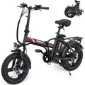 Vivi Electric Bike for Adults 350W Folding Electric Bike 16" x 3.0 Fat Tire Electric Bike 20MPH Commuter Electric Bike with Smart LCD Display Up to 40 Miles