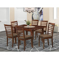 Kitchen Dinette Set-Small Dining Tables And Dining Chairs-Finish:Mahogany,Number of Items:7,Shape:Rectangular,Style:Microfiber Seat