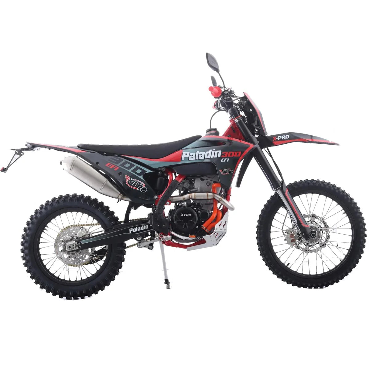 X-Pro Paladin 300 EFI Dirt Bike with 6-Speed Manual Transmission and Balance Shaft and Dual Overhead Camshaft (DOHC) with Four Valves Engine, Electric Start! Big 21"/18" Wheels!
