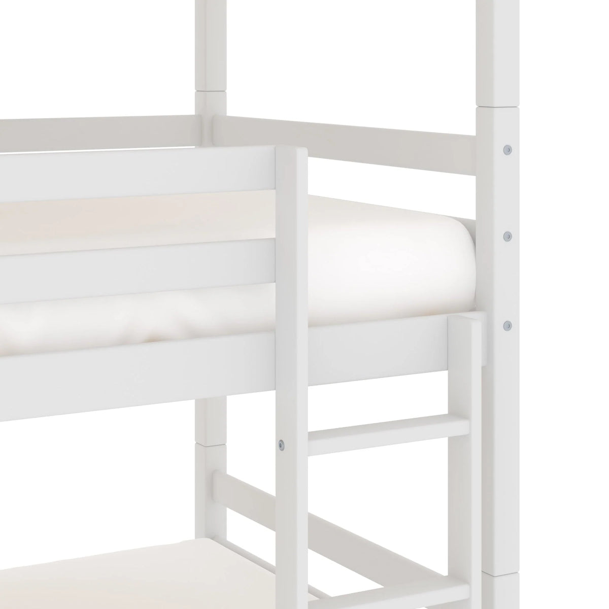 Campbell Wood Triple Twin Convertible Bunk Bed, White